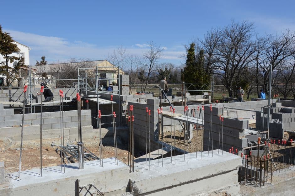 New foundation walls formed and reinforced on a Greater Victoria build